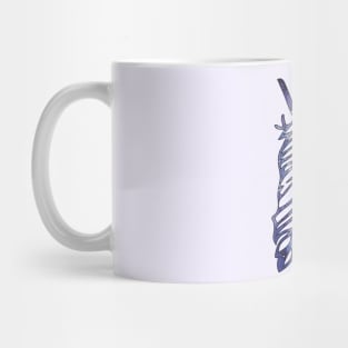 Galaxy Feather | Purple + Blue Feather | Watercolor Galaxy Feather Mug